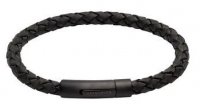 Unique - Leather - Stainless Steel - Bracelet, Size 19cm B438ABL-19CM