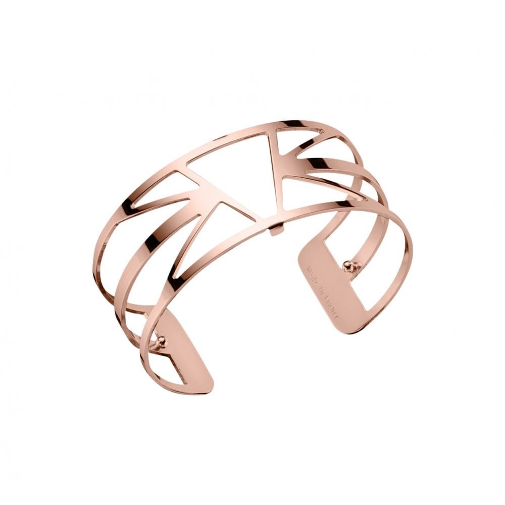 Les Georgettes Paris - Brass With Rose Gold Plating Shiny Pattern Cuff ...