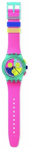 Swatch - Swatch Neon Flash Arrow, Plastic/Silicone Quartz Watch SUSG408