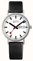 Mondaine - Classic, Stainless Steel - Faux Leather - Quartz Watch, Size 36mm A6673031411SBBV