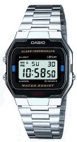 Casio - Stainless Steel Digital Retro Watch A163WA-1QES