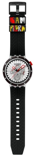 Swatch - The Pilgrim - Tread On It, Plastic/Silicone Quartz Watch SB05K103