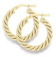 Guest and Philips - Yellow Gold 9ct Hoop Earrings EA064