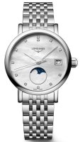 Longines - Elegant, Diamond Set, Stainless Steel - MOP Quartz  Watch  L43304876