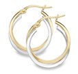 Guest and Philips - White Gold 9ct Hoop Earrings EA029