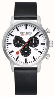 Mondaine - Classic, Stainless Steel - Faux Leather - Quartz Watch, Size 41mm MSD41410LBV