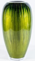 Guest and Philips - Brushed Green, Glass/Crystal - Vase, Size 25cm 8439-FG