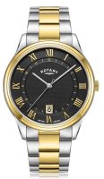 Rotary - Dress, Stainless Steel - Yellow Gold Plated - Quartz Watch, Size 40mm GB05391-10