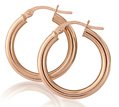 Guest and Philips - 9CT, Rose Gold Plain Hoop Earrings ER820