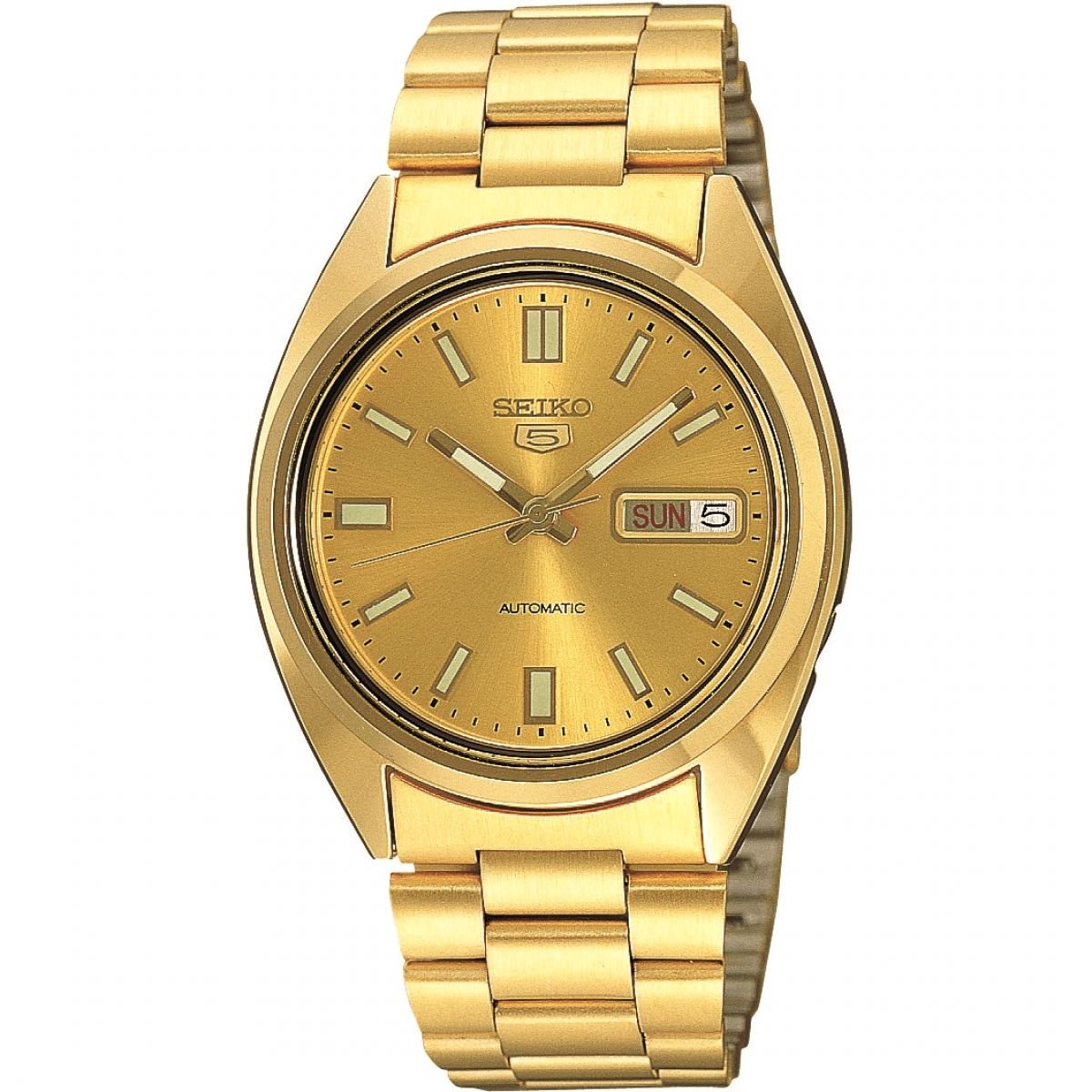 Seiko - Five, Yellow Gold Plated Yellow Gold Plated Automatic | Guest ...