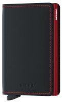 Secrid - Slimwallet, Aluminium Wallet SM-Black&Red