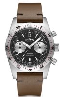 Rotary - RW 1895 Heritage, Stainless Steel - Leather - Chrono Quartz Watch, Size 38mm GS05500-30