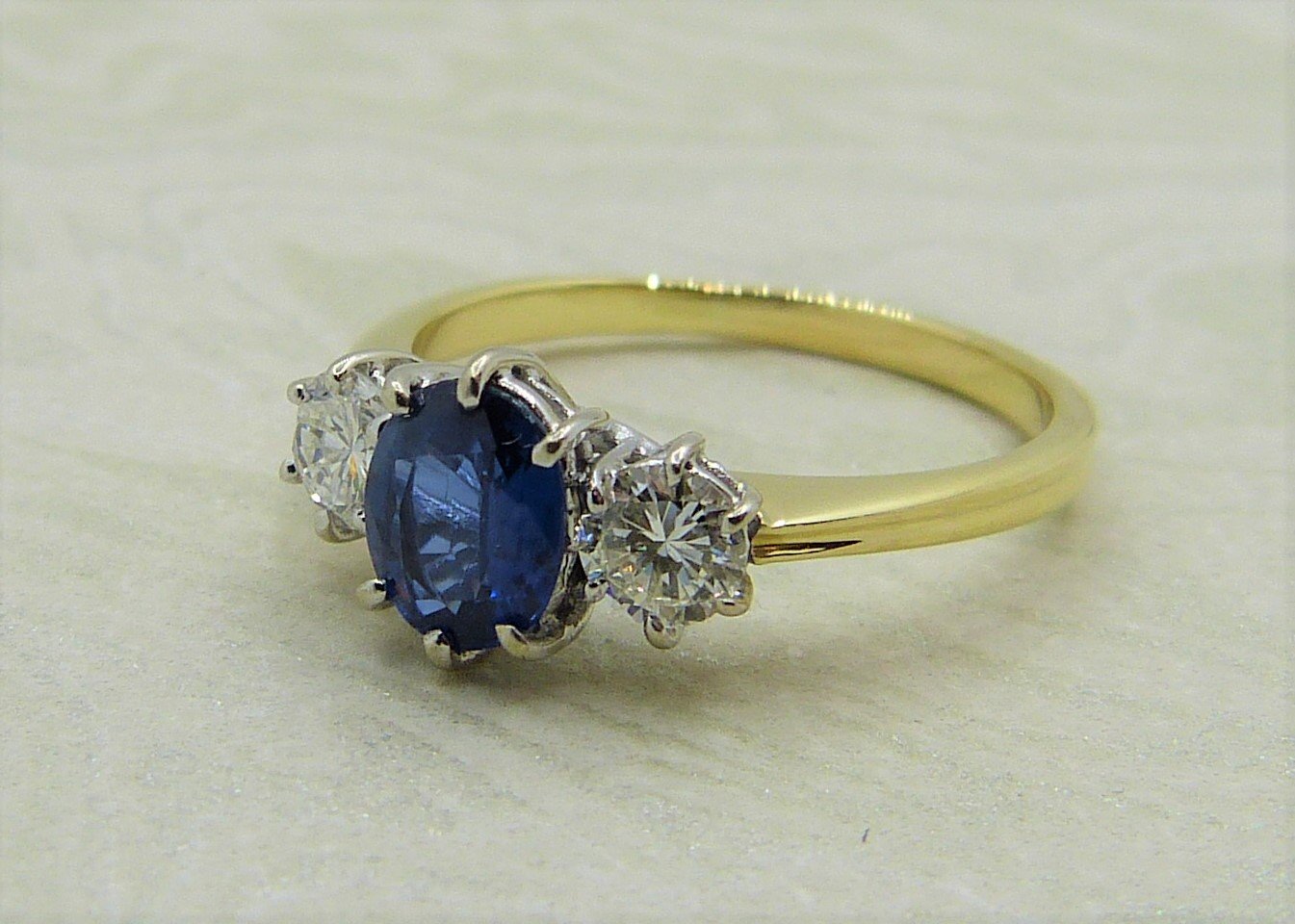 Antique Guest and Philips - 0.95ct Sapphire Set, Yellow Gold - Three ...