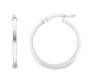 Guest and Philips - White Gold 9ct Sq Tube Earrings ER670