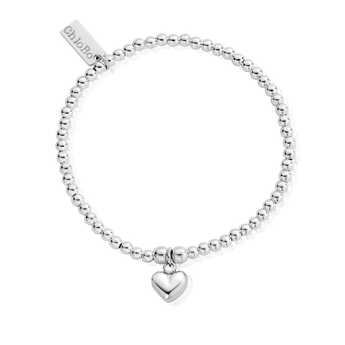 Chlobo - Sterling Silver Puffed Heart Bracelet - SBCC023 | Guest and ...