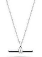 Kit Heath - MARINA ROPE KNOT , Sterling Silver T-BAR NECKLACE 91092RP