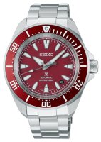 Seiko - Prospex, Stainless Steel 4R Red Divers Auto w Man Winding Watch SRPL11K1
