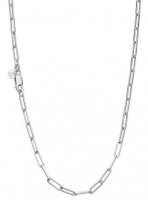 Kit Heath - Revival Paperclip Link, Rhodium Plated - Sterling Silver - Chain Necklace, Size 17' 99902CH17