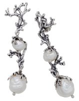 Giovanni Raspini - Southern Sea, Pearl Set, Sterling Silver - Long Earrings 10231