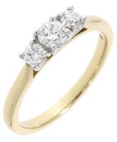 Guest and Philips - D 0.41ct D 0.37ct Set, Yellow Gold - White Gold - 18ct 3st Ring 12742F11