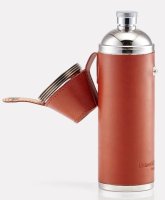 Danes & Hathaway - Stainless Steel - Leather - Flask, Size 10oz Hunter Flask Bridle Chestnut