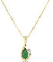 Mark Milton - Birthstone, Emerald Set, Yellow Gold - 9ct Necklace - CH038-6YDE