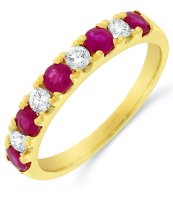 Guest and Philips - Ruby Set, Yellow Gold - 9ct D 25pt 4st Ruby 5st HET Ring 09RIDG85508