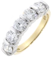 Guest and Philips - Diamond Set, Yellow Gold - White Gold - 18ct D 2.01ct HET Ring 12765J2