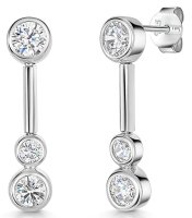 Jools - Cubic Zirconia Set, Sterling Silver - Drop Earrings hbe2055