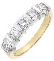 Guest and Philips - Diamond Set, Yellow Gold - White Gold - 18ct D 1.34ct HET Ring 13380K2