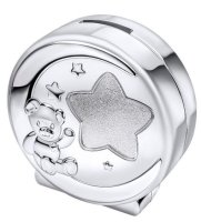 Gecko - Silver Plated Star & Teddy Money Box Y437