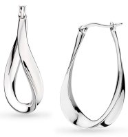 Kit Heath - Serenity , Rhodium Plated Grande Hoop Earrings 61185RP