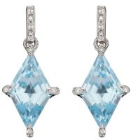 Gecko - 9CT BLUE, Topaz Set, White Gold - KITE EARRINGS GE2344T