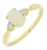 Guest and Philips - 9CT0.10PTS DIAMOND, Opal Set, Yellow Gold - White Gold - RING 09RIDG85913