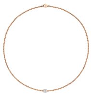 Fope - Aria, Diamond Set, Rose Gold - 18ct 0.17ct Necklace, Size 45cm 89003CX-BB-R-XBX-045