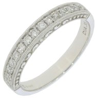 Guest and Philips - Diamond Set, White Gold - 9ct D 33pt 15st CS Milgrain Shldr OPM HET Ring 09RIDI81298