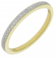 Guest and Philips -  , Diamond Set, Yellow Gold - White Gold - 9ct 10pt 29st CS Claw Half Eternity Ring Size N 09RIDI67700