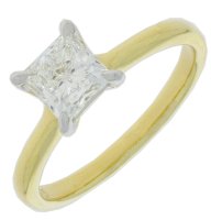 Guest and Philips - LAB GROWN 1ct F VVS2, Yellow Gold - 9ct PRINCESS CUT RING, Size N 09RIDI96290