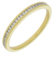 Guest and Philips - Diamond Set, Yellow Gold - White Gold - 9ct 10pt 29st Milgrain HET Ring 09RIDI67450