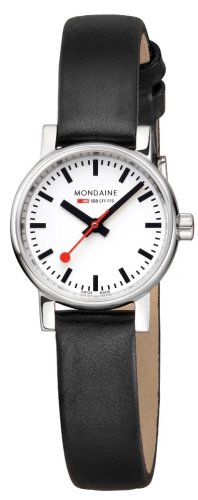 Mondaine - EVO2, Stainless Steel - Faux Leather - Quartz Watch, Size 26mm MSE26110LBV