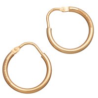 Giovanni Raspini - Essential Light, Yellow Gold Plated Hoop Earrings 11959