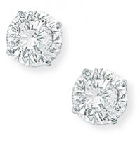 Guest and Philips - 9CT, White Gold CZ EARRINGS SE407