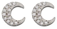 Gecko - APRIL, Cubic Zirconia Set, Sterling Silver - STUD EARRINGS E5986C