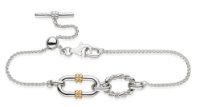 Kit Heath - Marina Rope , Rhodium Plated - Yellow Gold Plated - Slider Bracelet, Size 7" 71096GRP