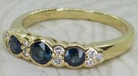 Antique Guest and Philips - Sapphire Set, Yellow Gold - Half Eternity Ring R5481