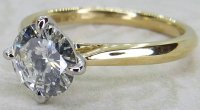 Antique Guest and Philips - Diamond Set, Yellow Gold - Platinum - Single Stone Ring R4122