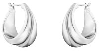 Georg Jensen - Curve Medium, Sterling Silver Earrings 10017502