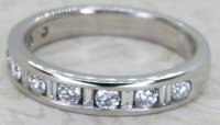 Antique Guest and Philips - Diamond Set, Platinum - Half Eternity Ring R5546