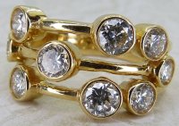 Antique Guest and Philips - Diamond Set, Yellow Gold - Raindance Style Cluster Ring R5529