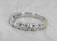 Antique Guest and Philips - Diamond Set, White Gold - Seven Stone Half Eternity Ring R5398